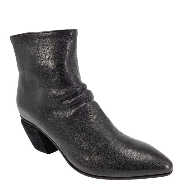 Severine/008 Black Leather Ankle Boot