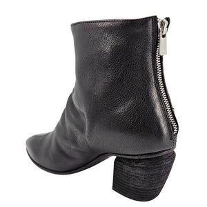 Severine/008 Black Leather Ankle Boot