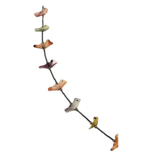 Vintage 1970s Mother of Pearl Fetish Bird Necklace
