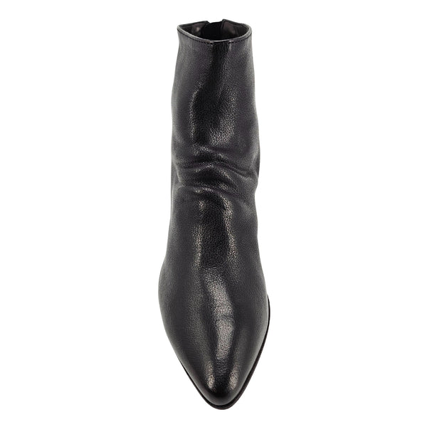 Severine/008 Black Leather Ankle Boot
