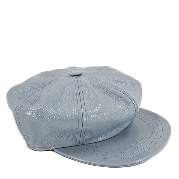 light blue cap stacked on a white background