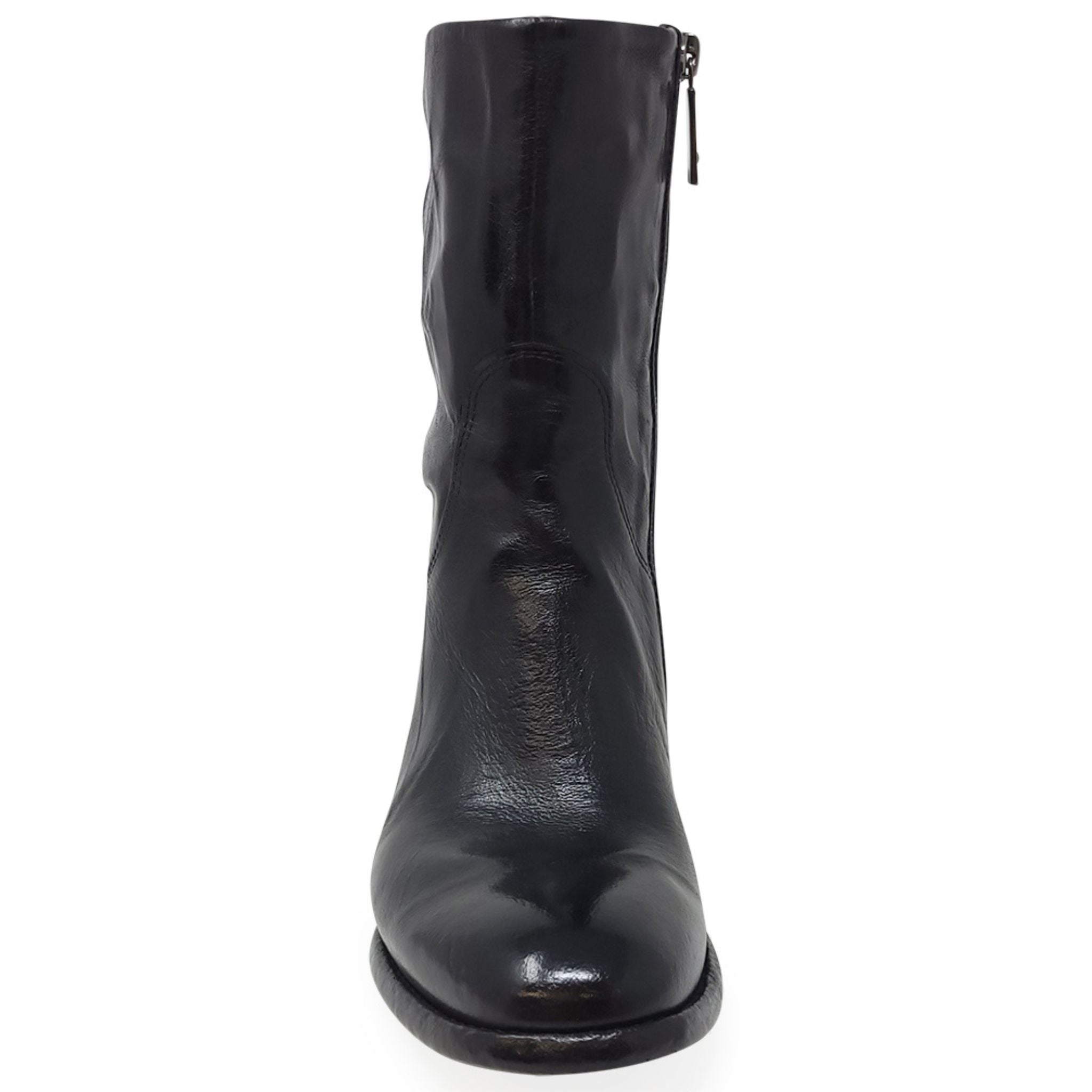 Black Leather Mid Calf Boot - 37.5 / Black / AH26A Black Leather Mid Calf Boot - 37.5 / Black / AH26A