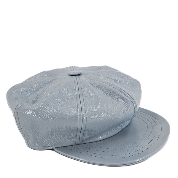 light blue cap stacked on a white background