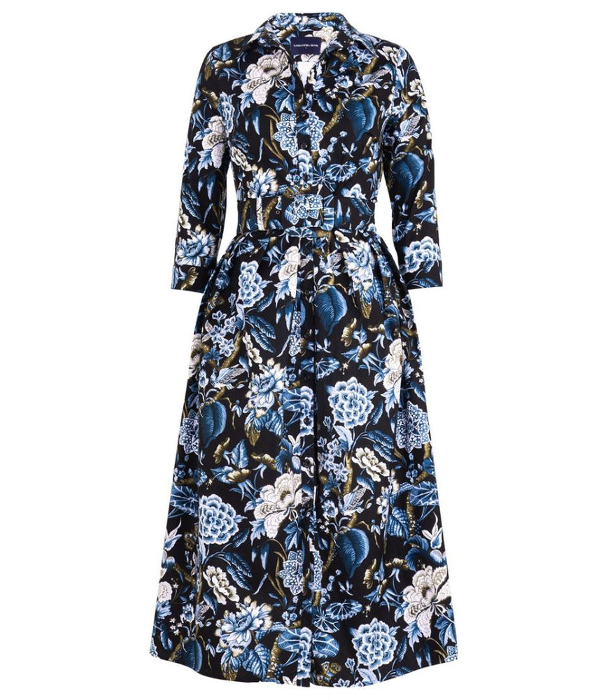 Audrey Dress #1 Black Blue Long Dress