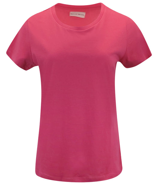 Madison Maison Cotton fuchsia T Shirt - MADISON MAISON