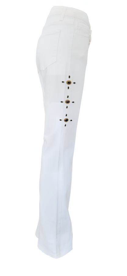 Madison Maison White Studded Jean - MADISON MAISON