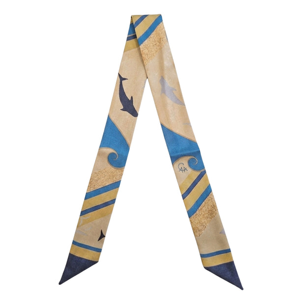 Etruscan Italian Silk Satin Scarf