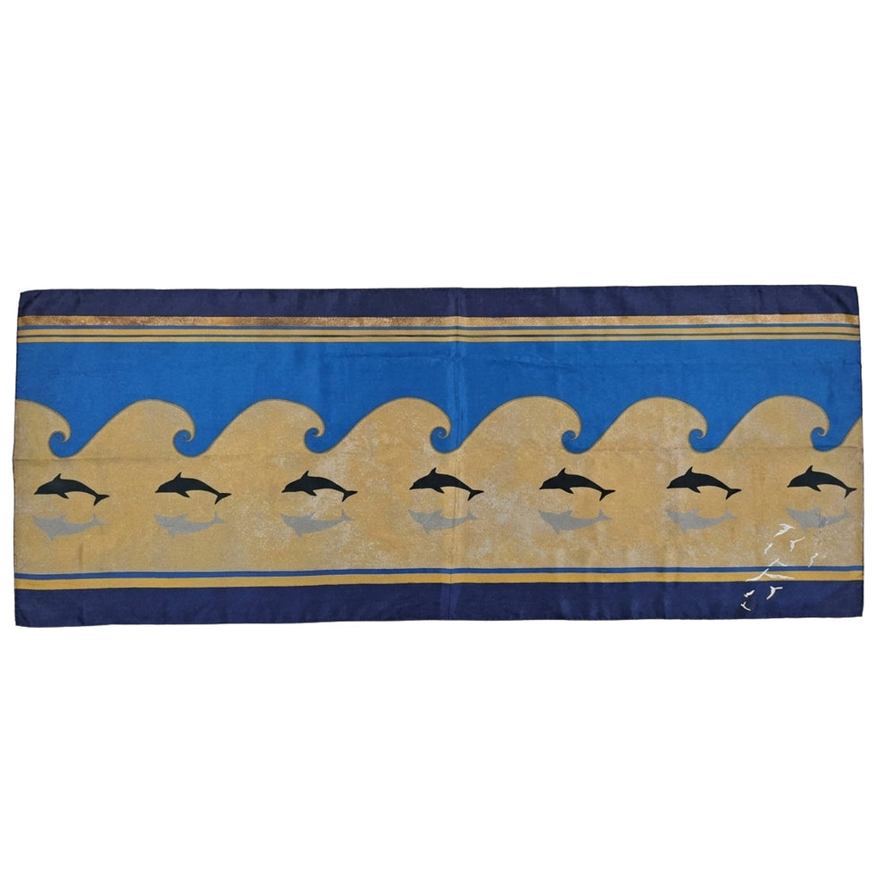 Etruscan Blue Italian Silk Satin Scarf