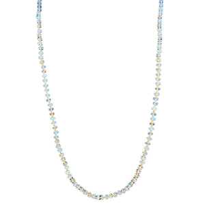 Necklace with small beads on a white background