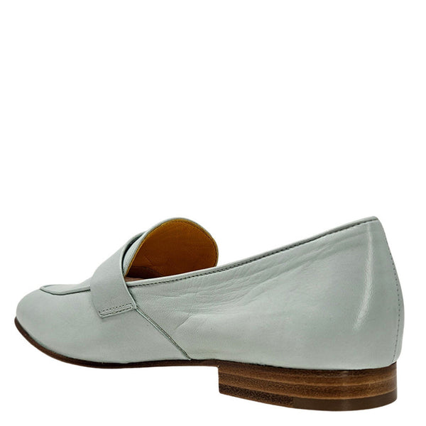 Light gray loafer shoe on a white background