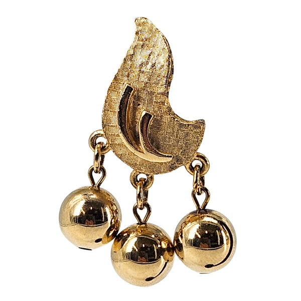 Vintage 1960s Gold Clip On Earrings