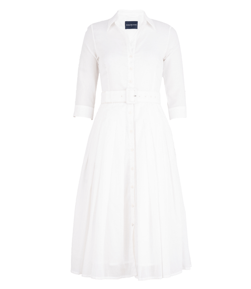 Audrey Dress #4 White Midi Dress 12 / White Audrey Dress #4 White Midi Dress 12 / White