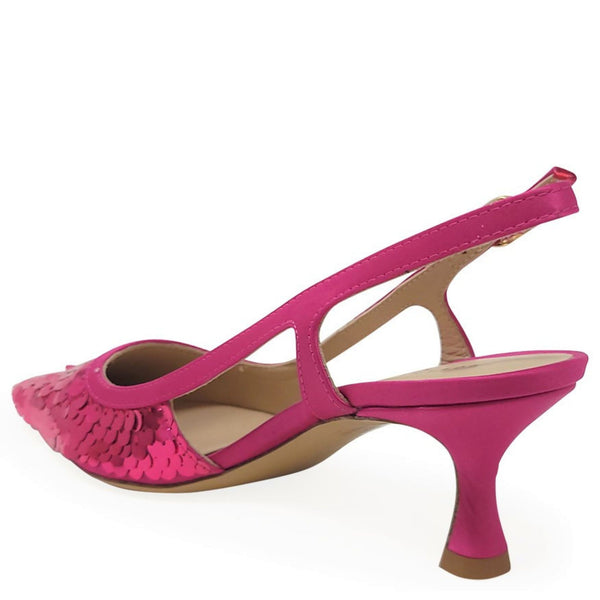 Roberto Festa Fuchsia Sequence Snip Slingback Heel
