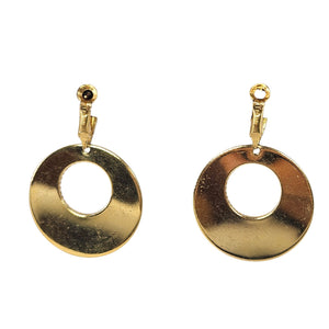 Vintage 1970s-80s Etched Goldtone Hoop Earrings