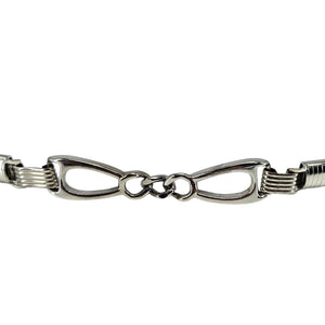 Vintage Silver-Tone Chain Belt with Translucent Lucite Accents