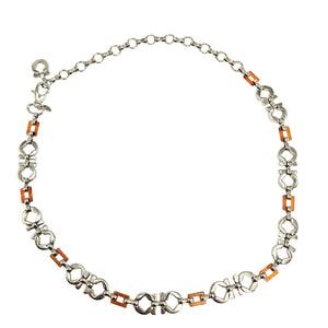 Vintage Silver-Tone "Snake" Stretch Chain Belt