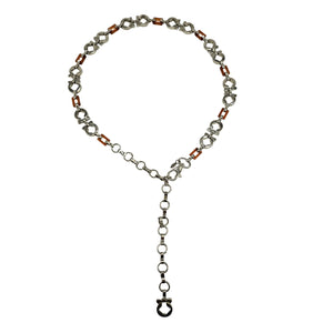 Vintage Silver-Tone "Snake" Stretch Chain Belt