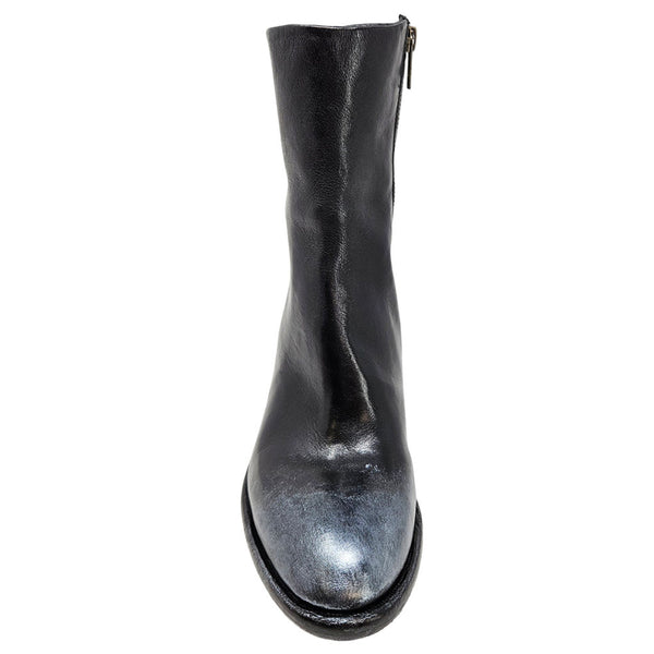 Black Hand Rubbed Ankle Boot