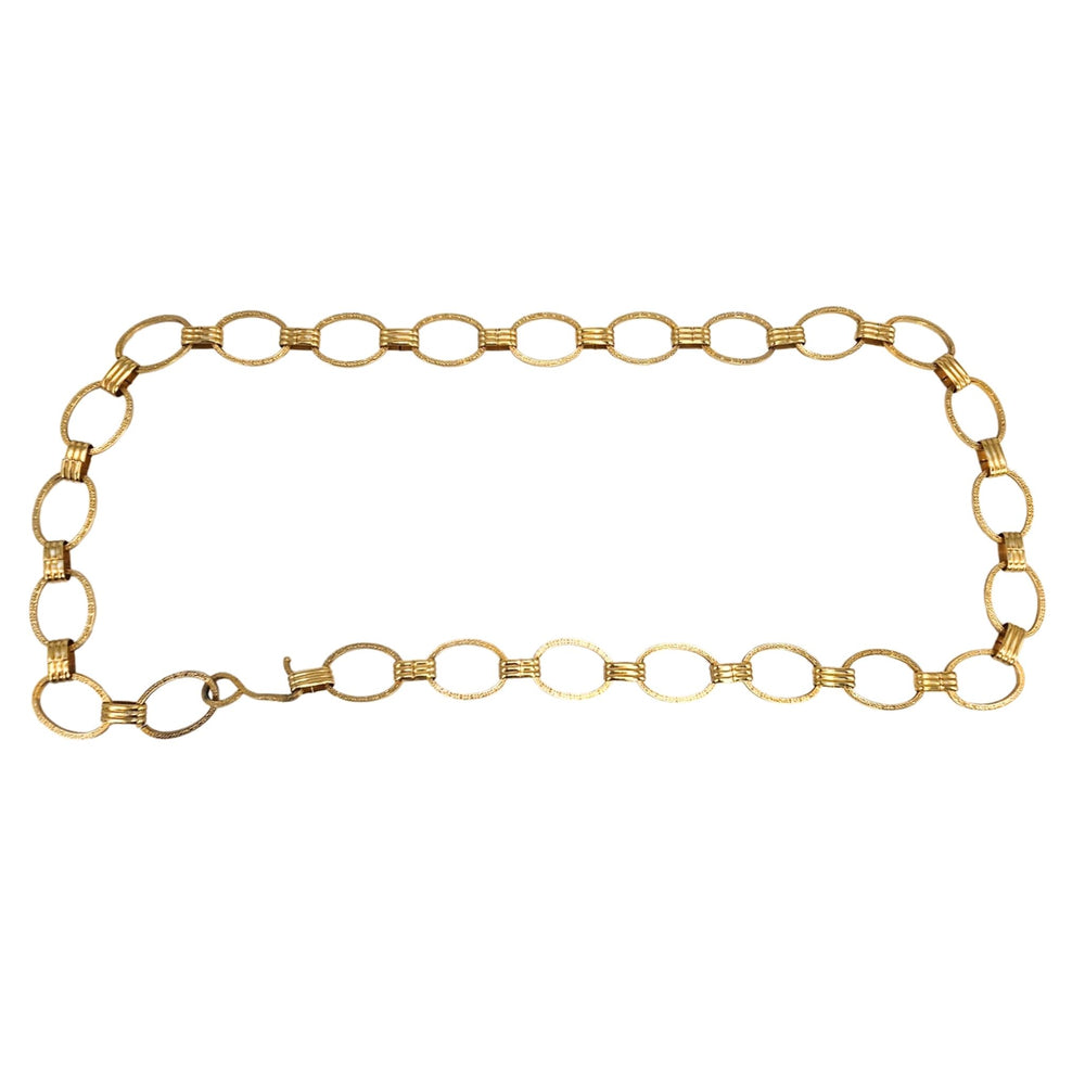 Vintage 1970s Goldtone Oval Link Chain Belt