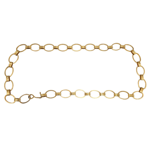 Vintage 1970s Goldtone Oval Link Chain Belt