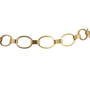 Vintage 1970s Goldtone Oval Link Chain Belt