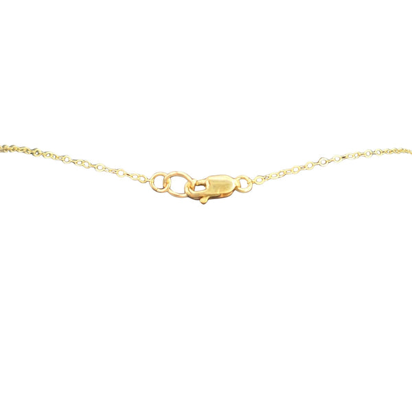 Gold bracelet with a clasp on a white background