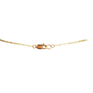 Gold chain with clasp on a white background