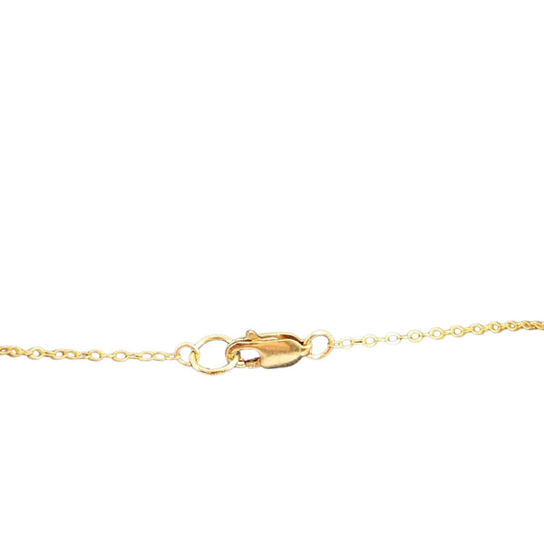 Gold bracelet with clasp on a white background