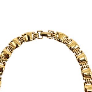 Vintage 1960s–70s Gold Tone Link Collar Necklace