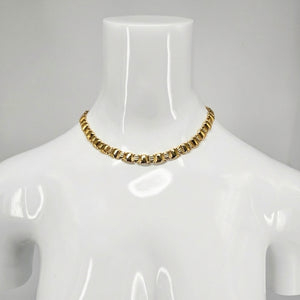 Vintage 1960s–70s Gold Tone Link Collar Necklace