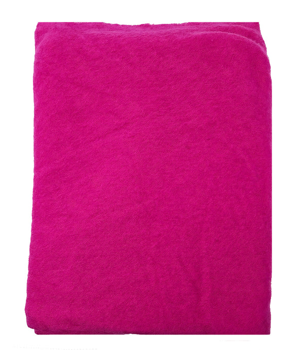 A lightweight, rectangular scarf with soft texture and raw edges, draped to show length and fluidity