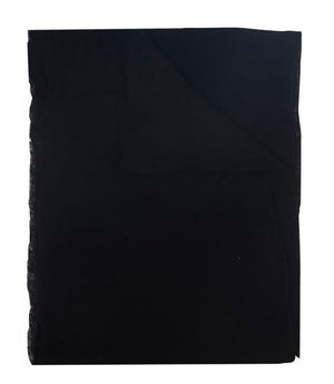 A lightweight, rectangular scarf with soft texture and raw edges, draped to show length and fluidity