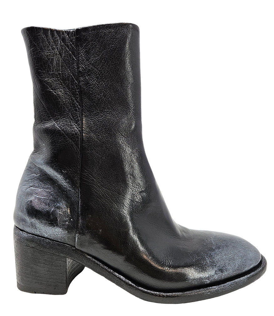 Madison Maison Black Hand Rubbed Ankle Boot