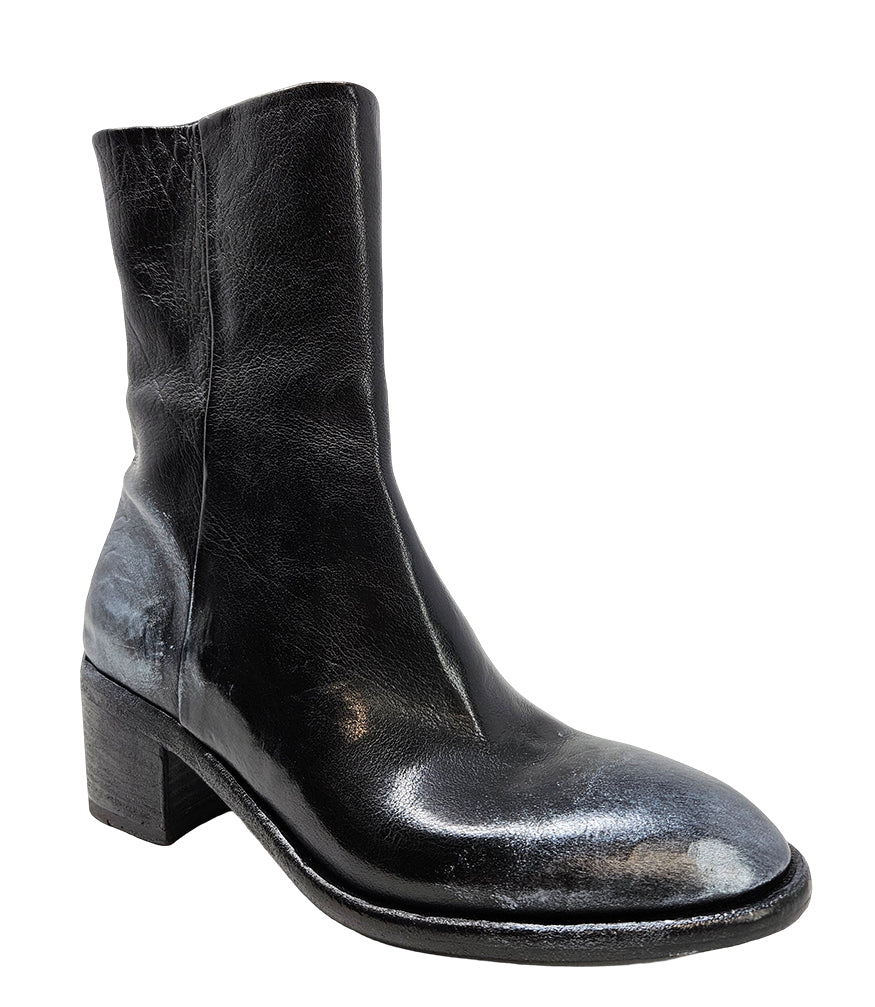 Madison Maison Black Hand Rubbed Ankle Boot