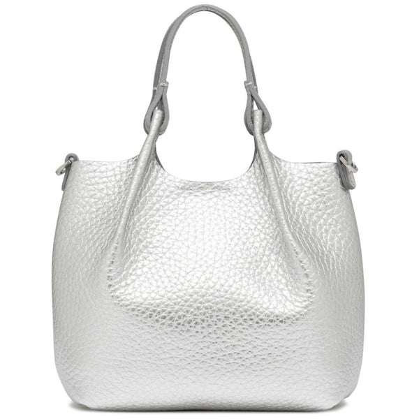 White textured handbag on a white background