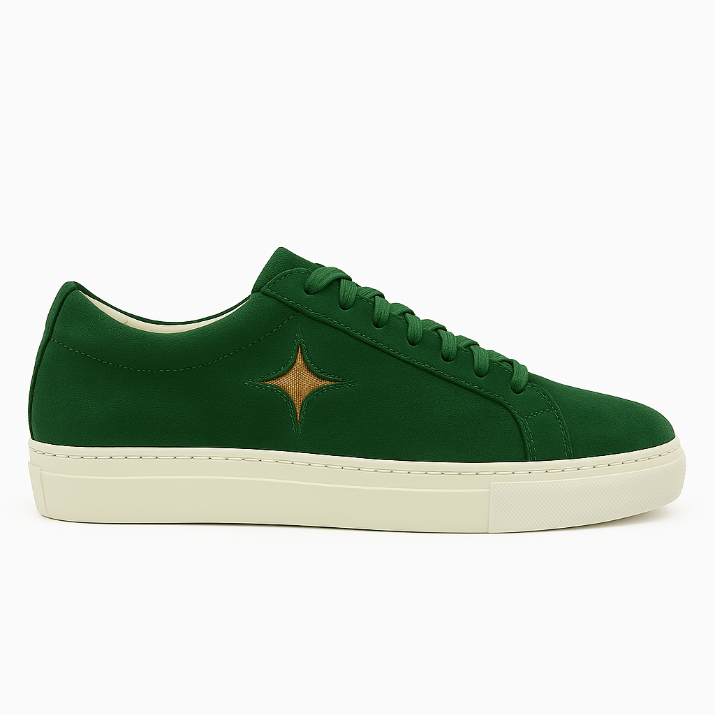 Zapatilla de deporte para mujer Sirius Star de gamuza verde