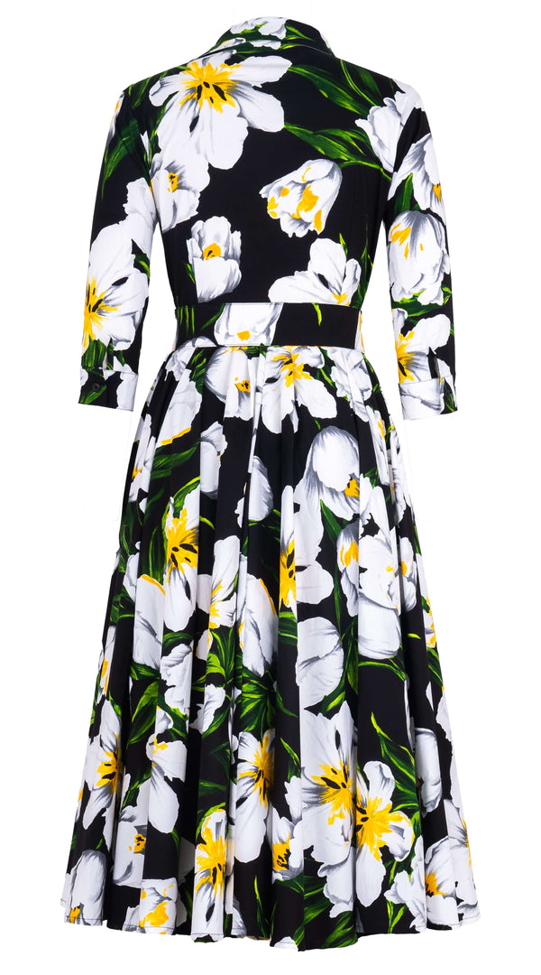 Abelia Dress Black  Midi Dress