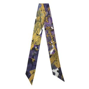 Purple Italian Silk Twilly