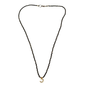 Hematite Micro Bead Moon Choker