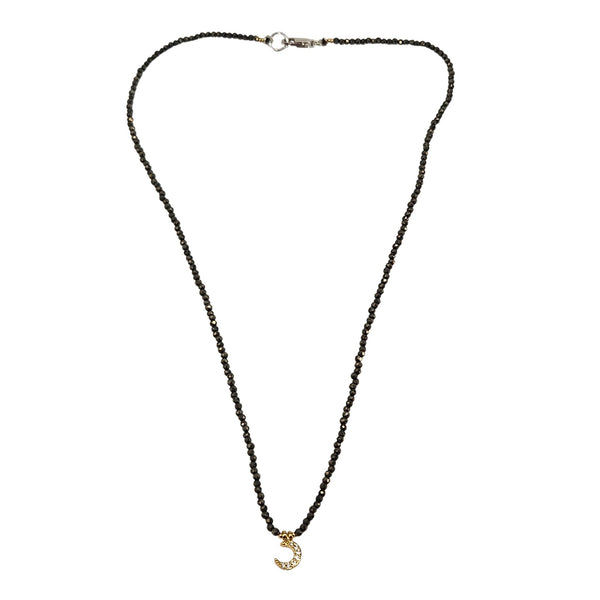 Hematite Micro Bead Moon Choker