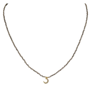 Hematite Micro Bead Moon Choker