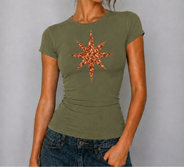 Madison Maison x On/Off Essentials Khaki/Copper Plain Star T-Shirt