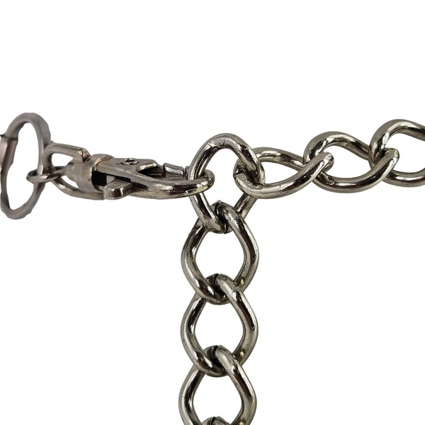 Vintage Chain Belt 5 Circle Link Silvertone 6 Links Big Circles Design Mod Boho
