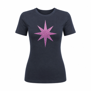 Madison Maison x On/Off Essentials Navy/Lavender Plain Star T-Shirt