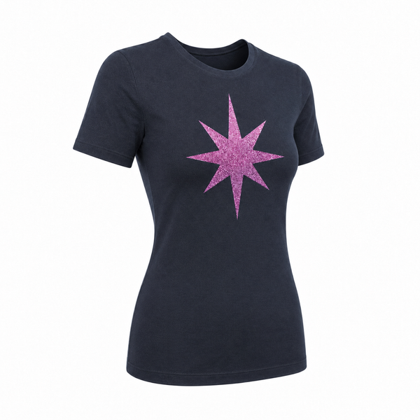 Madison Maison x On/Off Essentials Navy/Lavender Plain Star T-Shirt