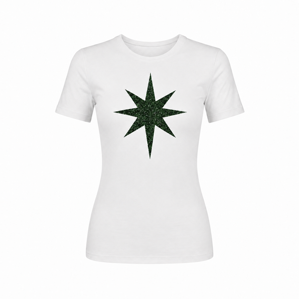 Madison Maison x On/Off Essentials White/Emerald Plain Star T-Shirt