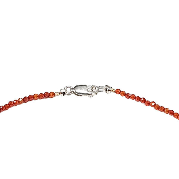 Orange Moissanite Star Necklace
