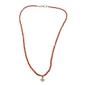 Orange Moissanite Star Necklace