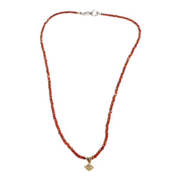 Orange Moissanite Star Necklace