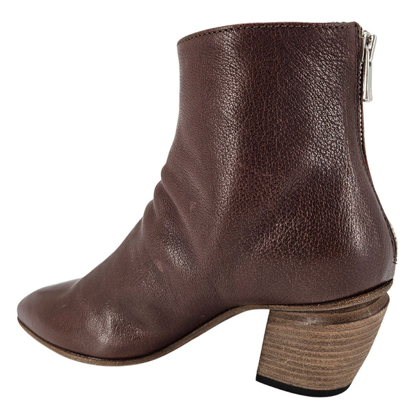Severine/008 Brown Leather Ankle Boot